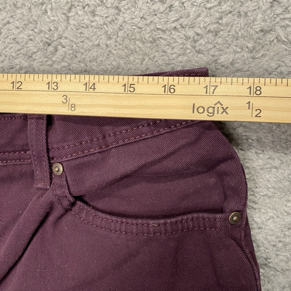 Gloria Vanderbilt Amanda Jeans Size 14 Short Purple Straight Stretch High Rise - Picture 5 of 16